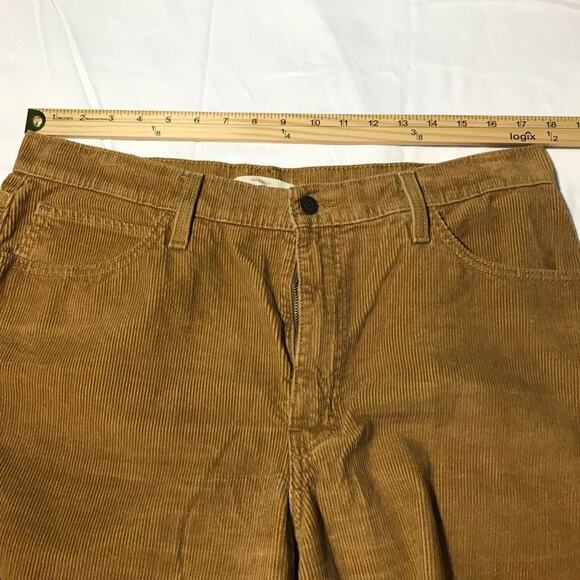 Levi’s ‘94 baggy womens corduroys 32 wide leg dad pants mid rise yellow brown - Picture 5 of 11